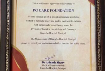 PG Care Foundation Honored for Supporting Children with Cancer